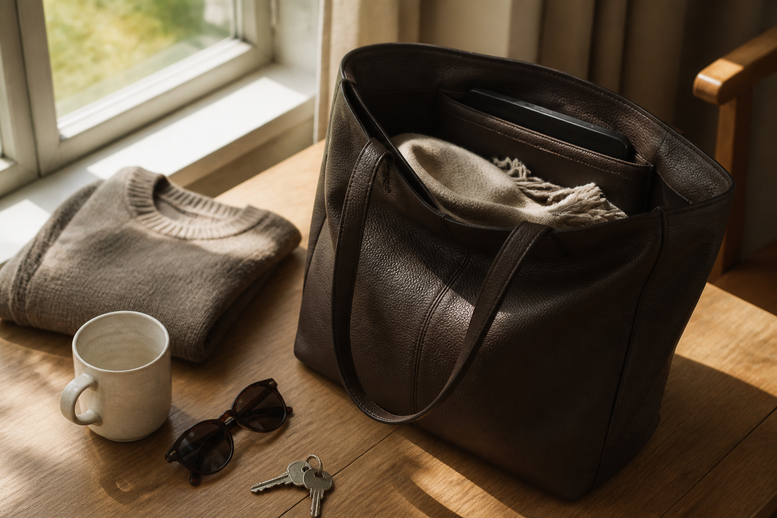 Bolso sin marca preparado para la rutina
